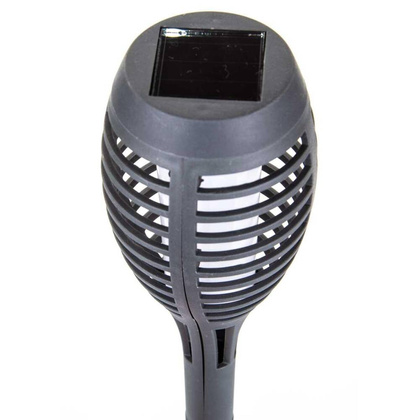 Pochodnia lampa solarna tańczące płomyki 12 led SMD szara- kpl 5szt