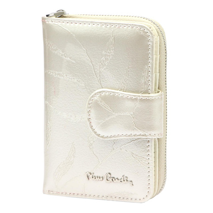 Nieduży skórzany portfel damski Pierre Cardin