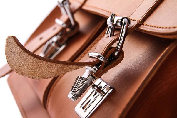 Klasyczna teczka / plecak KEMER VOOC Vintage P12 naturalny