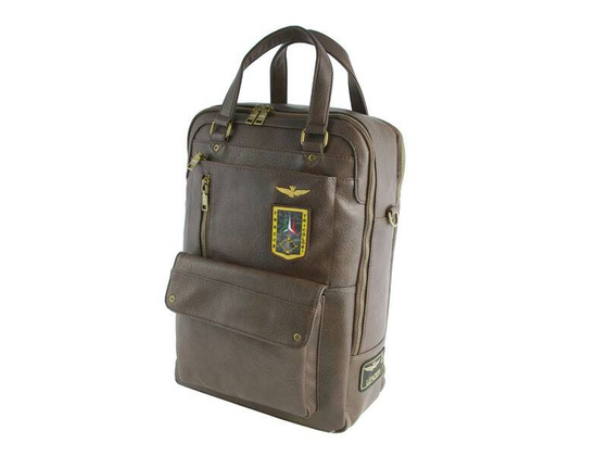 Torba / plecak na laptop AERONAUTICA MILITARE Pilot Brązowa