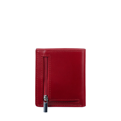 Mały czerwony portfel damski RFID Canaletto z skóry licowej garbowanej roślinnie PD1031s165gr RFID