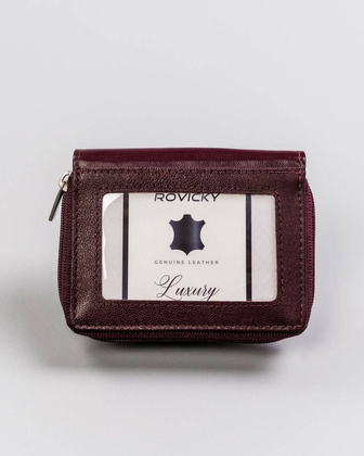 Kompaktowy skórzany portfel damski