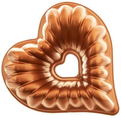 Forma foremka z kominem do pieczenia babki keksu serce MARISSA 28,5 cm