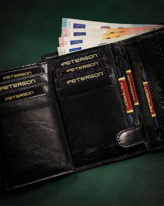 Skorzany portfel meski bez zapiecia zewnetrznego