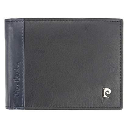 Portfel męski skórzany PIERRE CARDIN TILAK30 325 Czarny / Niebieski