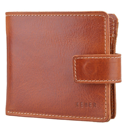 Portfel męski skórzany KEMER 367 Rudy - min. zamówienie 20 / 50 / 100 szt.