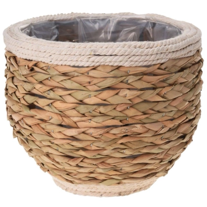 Doniczka osłonka pleciona na kwiaty rośliny 32x26 cm