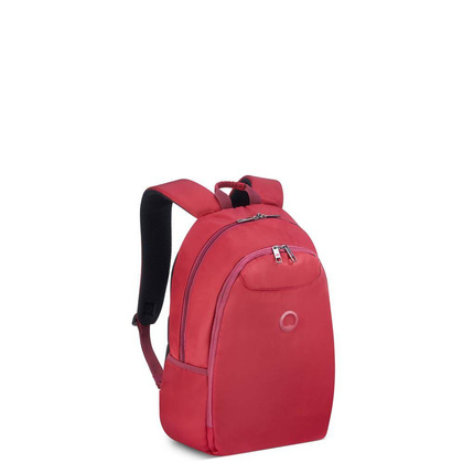 Plecak na laptopa Delsey Esplanade Miejski czerwony plecak dwukomorowy na laptopa 15.6"