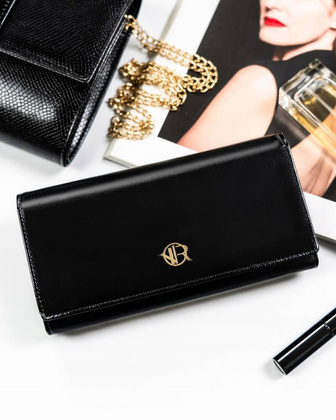 Duzy portfel damski ze skory naturalnej i ekologicznej