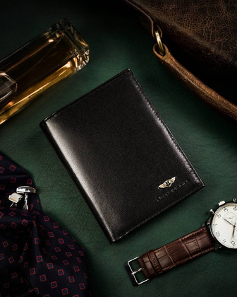 Duzy skorzany portfel meski bez zapiecia