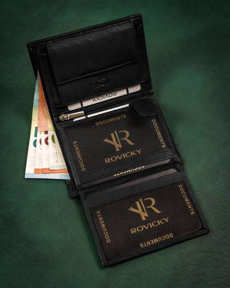 Duzy skorzany portfel meski bez zapiecia