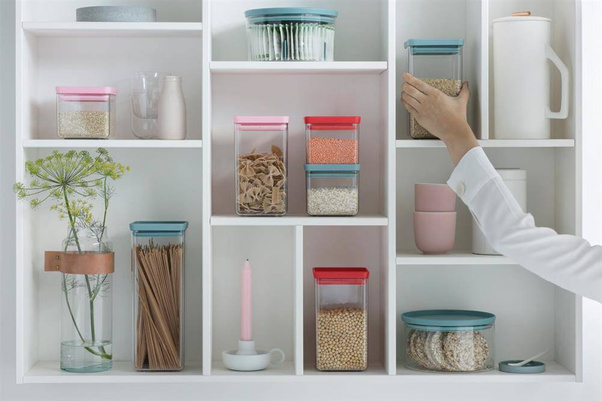 Pojemnik kwadratowy 1,6l Tasty+ jasny szary 122484