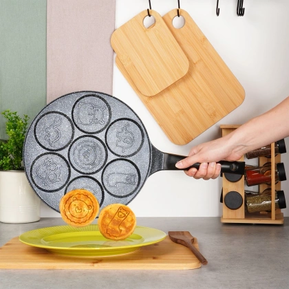 Patelnia do jajek granitowa 7 otworów BASIC LINE 26 cm