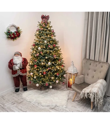 Choinka sztuczna PE08 220 cm FULL PE ZIELONA z metalowym stojakiem