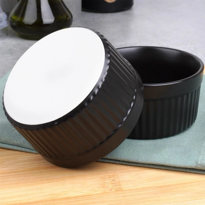 Miseczki do zapiekania porcelanowe czarne 260 ml 2 szt.