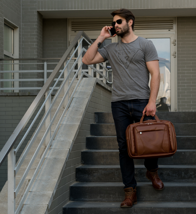 Torba na laptop McKlein Irving Park 15,6" Brązowa