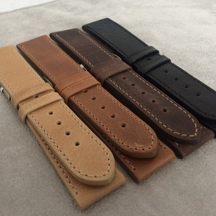 LAVVU Czarny szyty pasek SPORT z luksusowej skóry Top Grain - 20