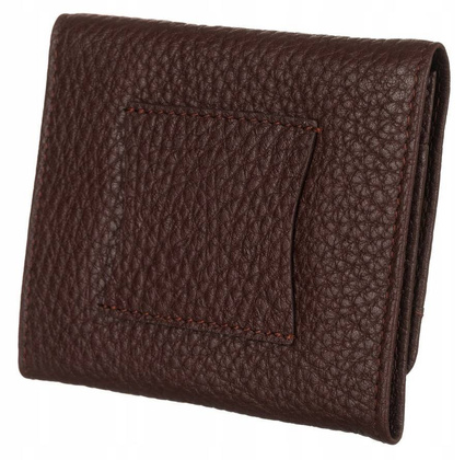 Skorzana portmonetka na zatrzask