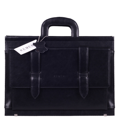 Teczka męska skórzana KEMER B 655/DW Czarna