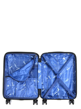 LYS Paris Cali Mała twarda czarna walizka kabinowa na kółkach 55 cm