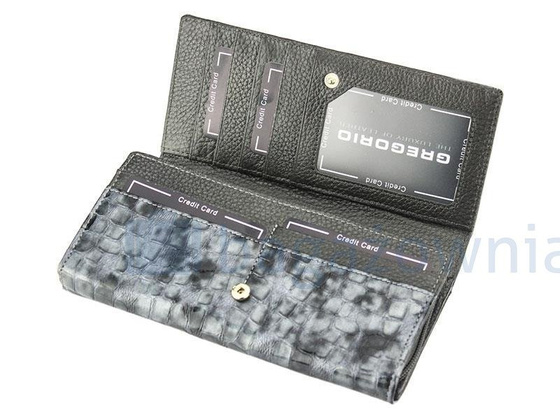 Portfel damski skórzany PELLUCCI FS-106 Niebieski