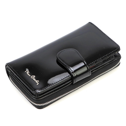 Portfel damski skórzany PIERRE CARDIN 07 SHINY 116 Turkus