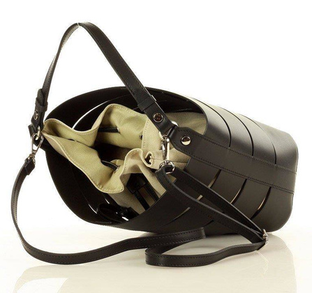 MARCO MAZZINI Torba skórzana bucket letaher elegante bag czarna - min. zamówienie 20 / 50 / 100 szt.