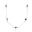 MINET Srebrny naszyjnik z wielokolorowymi kamieniami