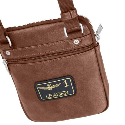 Torba na ramię AERONAUTICA MILITARE Pilot Brązowa