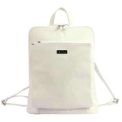 Średniej wielkości plecak z naturalnej, włoskiej skóry bydlęcej