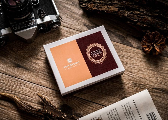 Skórzany dwukolorowy portfel męski