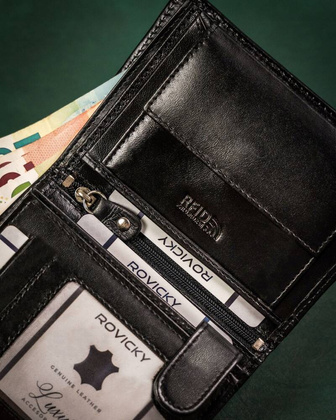 Zestaw prezentowy elegancki skorzany portfel meski i brelok