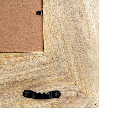 Lustro ścienne w drewnianej ramie prostokątne do salonu beżowe 40x50 cm