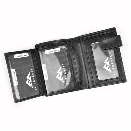 Portfel męski skórzany 543-67 RFID Czarny