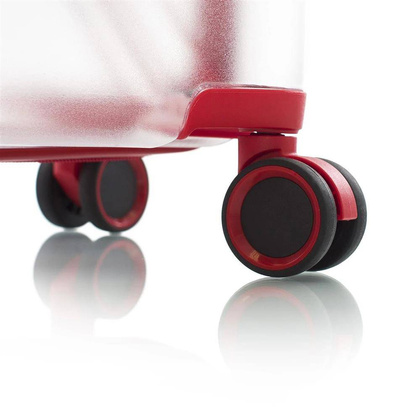 Heys X-Ray średnia czerwona transparentna walizka na kółkach