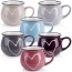 Kubek ceramiczny z uchwytem kolorowe serca zestaw 6 szt. 320 ml