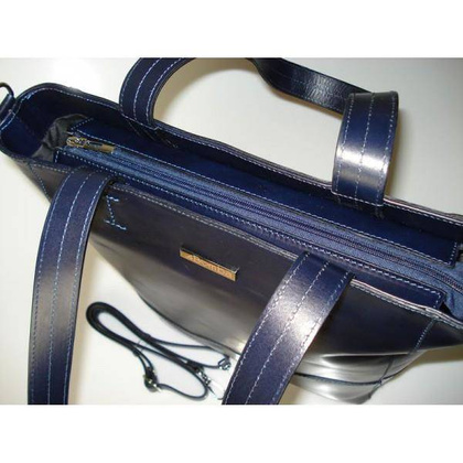 WŁOSKA TOREBKA SHOPPER BAG A4 la BOMBA GRANATOWA SB4010BS