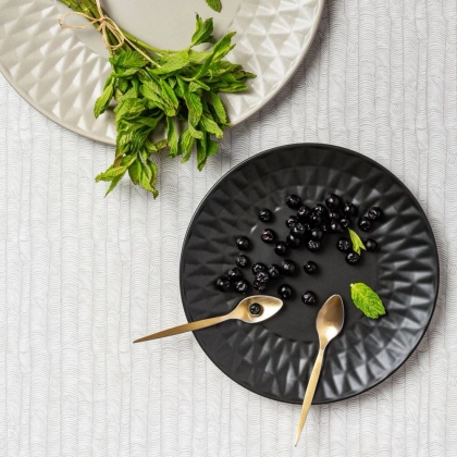 Talerz ceramiczny czarny deserowy płytki SOHO CLASSIC 20 cm