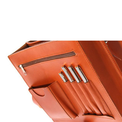 Raportówka 2-komorowa KEMER VOOC Vintage P37 Brązowa