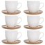 Filiżanka porcelanowa filiżanki zestaw filiżanek do kawy espresso 100 ml 6 sztuk