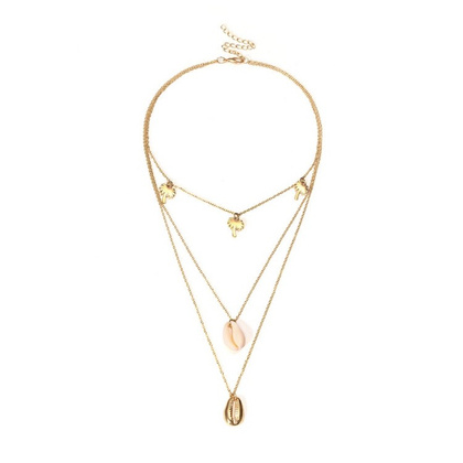 Naszyjnik multi celebrytka muszelki N655N