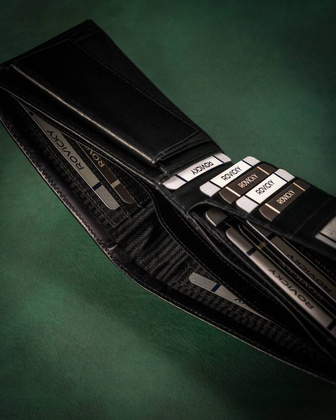 Duzy skorzany portfel meski bez zapiecia