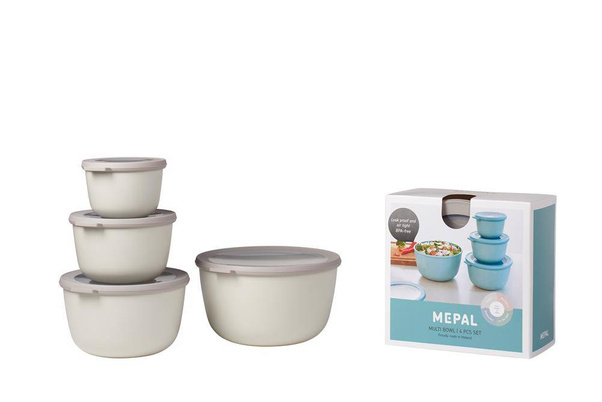 Zestaw 4 misek Cirqula okrągła 500 1000 2000 3000 Nordic White 106233032500