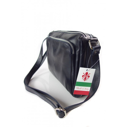 Listonoszka Florence trzy komory pojemna A5 granatowa VP3X1BS