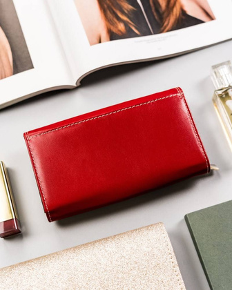 Duży, skórzany portfel damski z systemem rfid