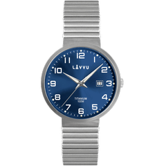 LAVVU Tytanowy zegarek rozciągany o wodoszczelności 100M LUNDEN Blue