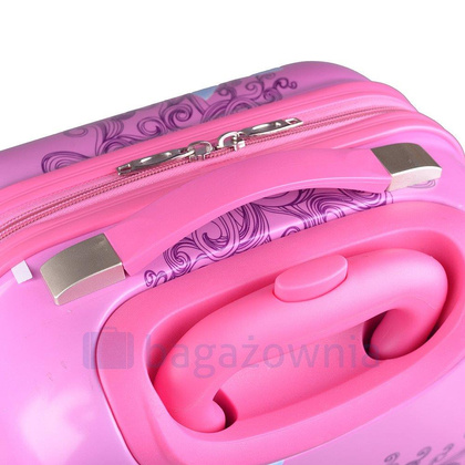 Walizka dziecięca KEMER RGL BIAŁE KOTKI Różowa