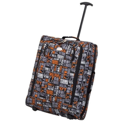 Torba podróżna na kołach PELLUCCI RGL B1 Czarno Szaro Pomarańczowa