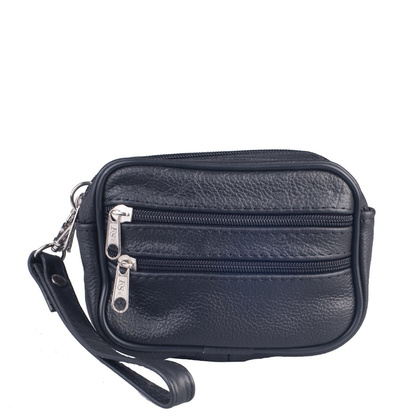 Saszetka skórzana KEMER 017 Czarna - min. zamówienie 20 / 50 / 100 szt.