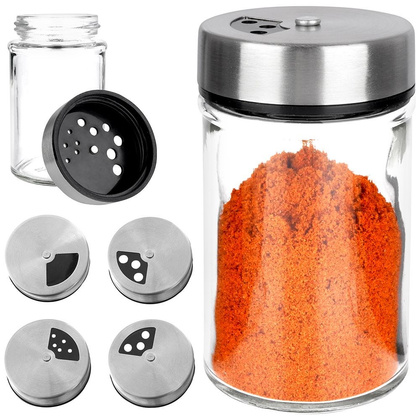 Pojemnik szklany na przyprawy z dozownikiem 100 ml